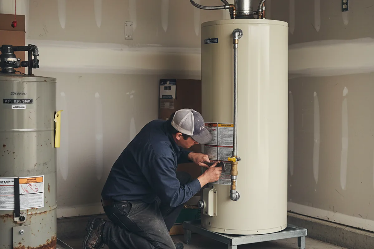 Water heater and shutoff valve replacement in Woodsfield