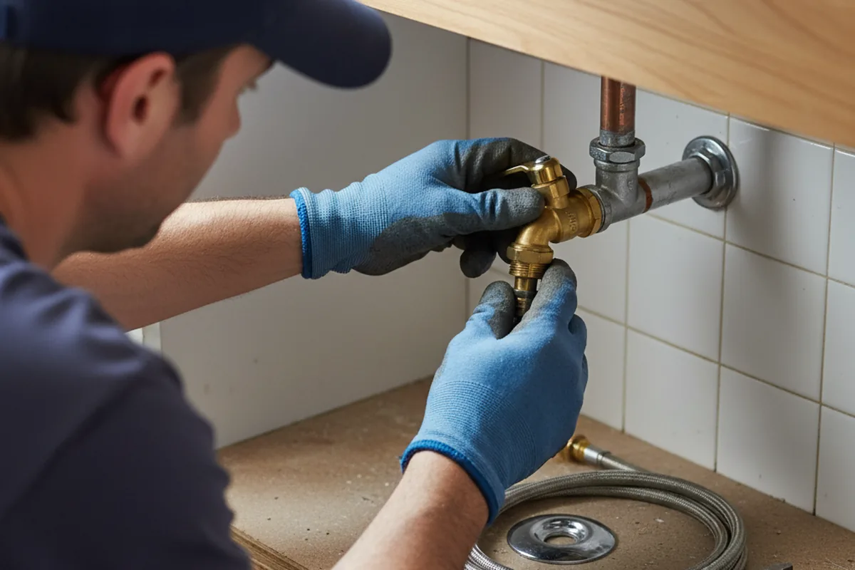 Shutoff valve and fitting work during Repiping in Woodsfield